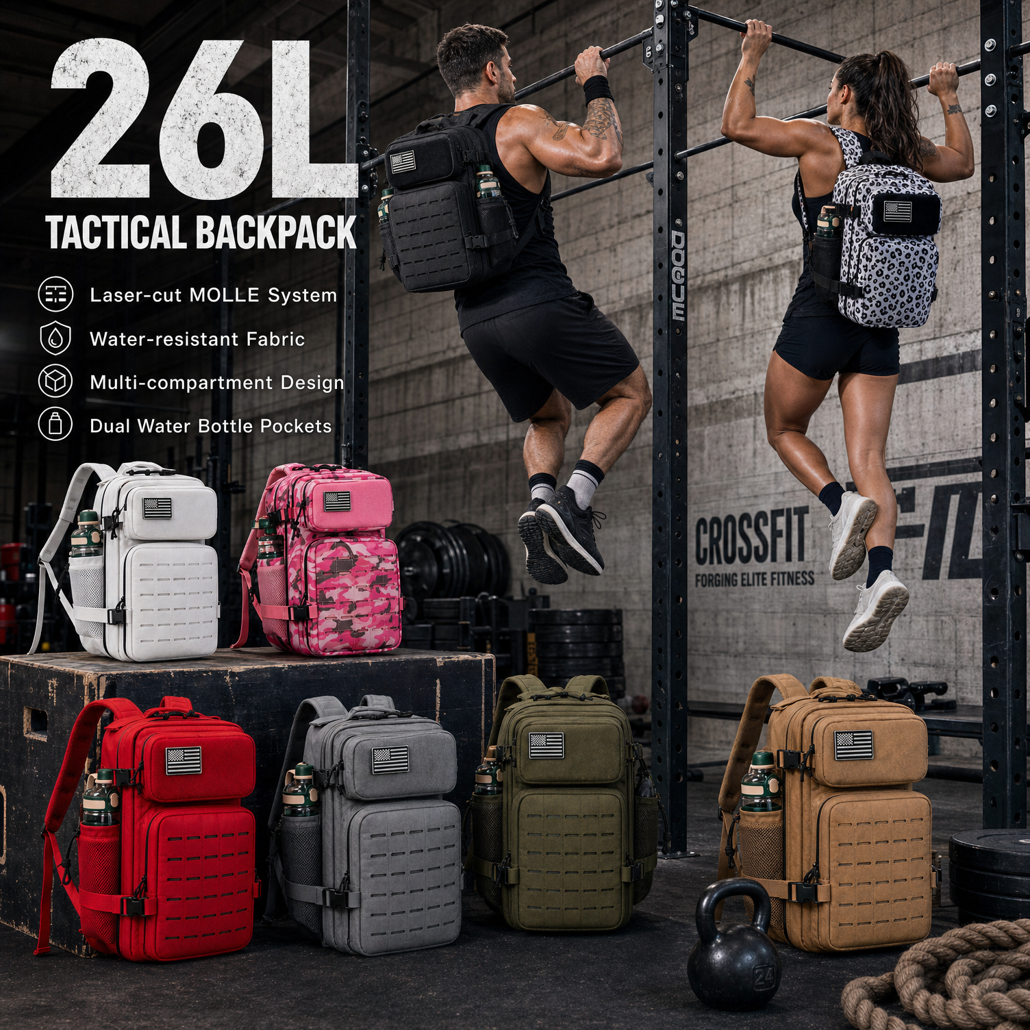 26L Gym Backpack for Men with  – Crossfit Gear Backpack recenzja i cena