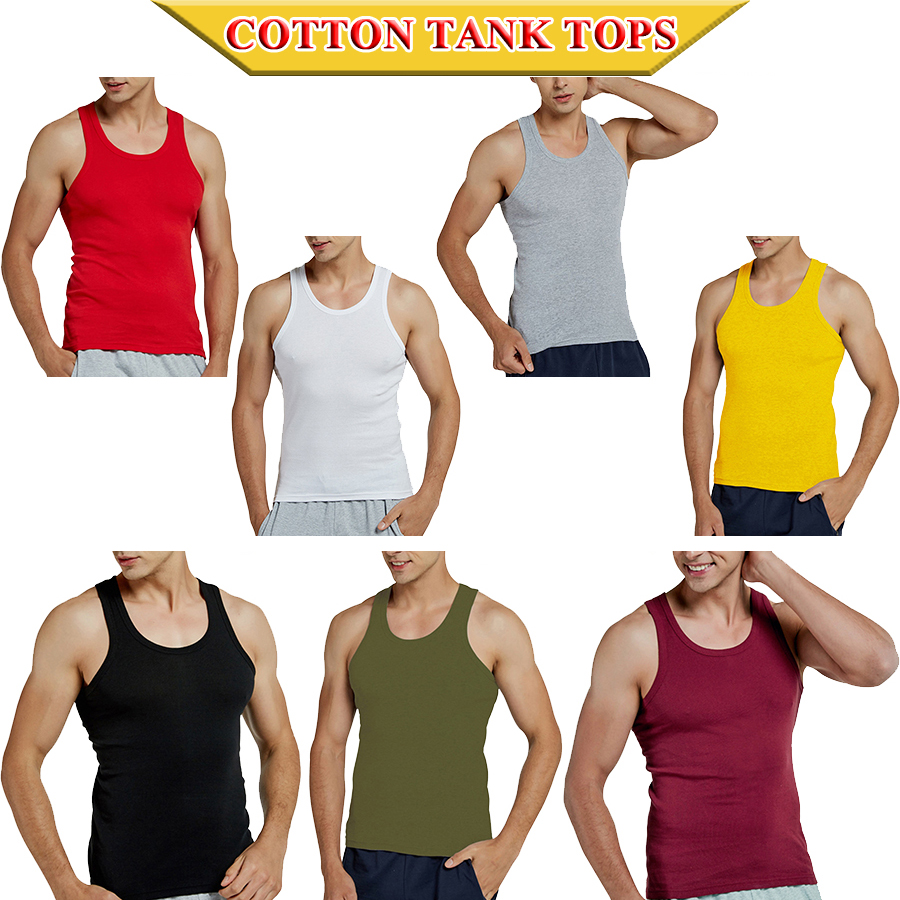 Tank Tops Men 100% Cotton Runn – Crossfit Vest recenzja i cena