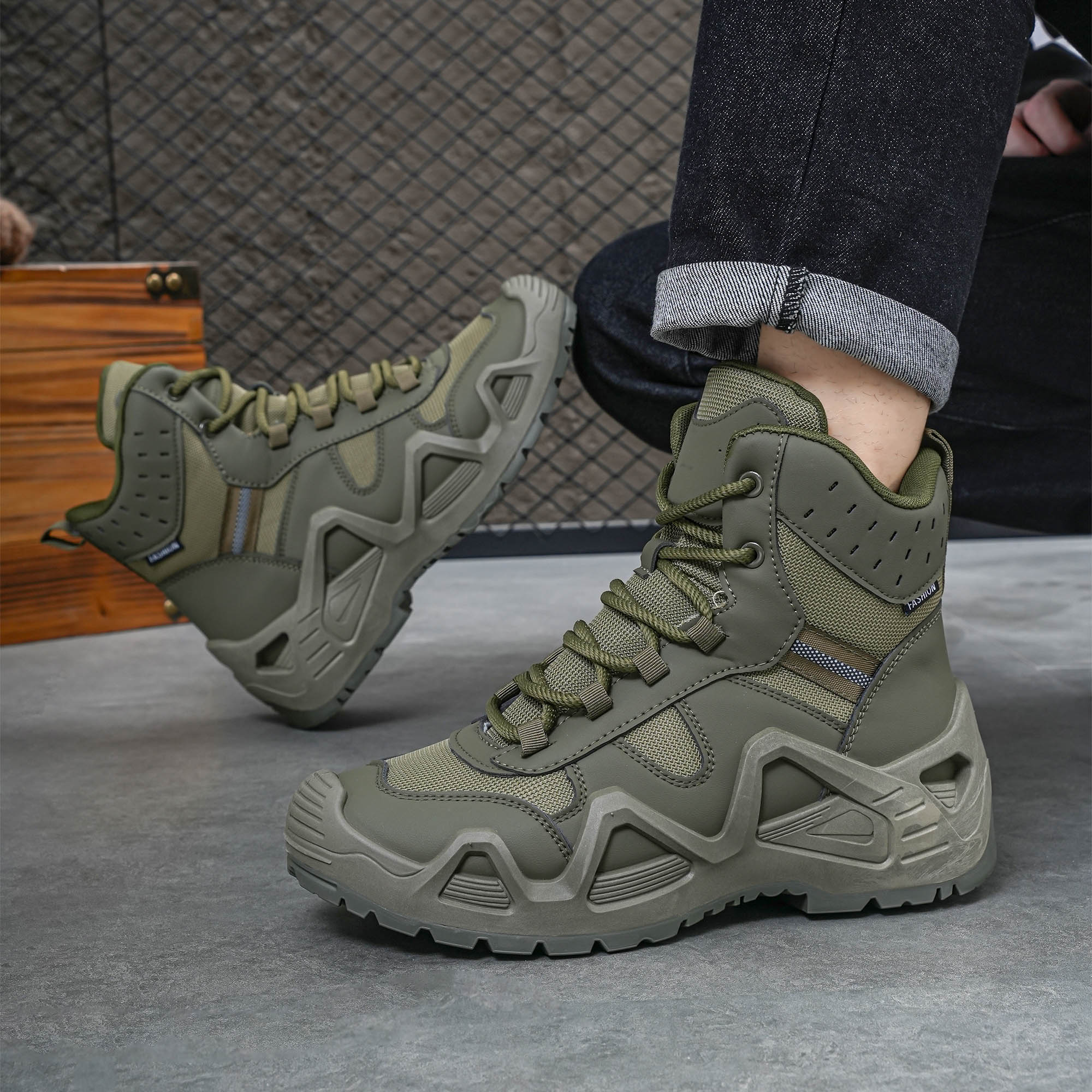 Men's high top boots, hiking b – Crossfit Outdoor recenzja i cena